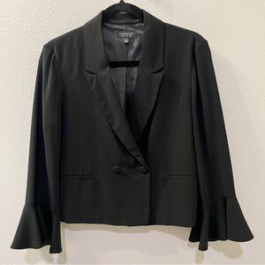 NORDSTROM TOPSHOP Women’s Black Blazer with Flared Sleeves